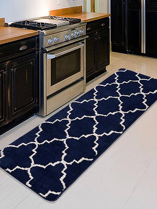 soft microfiber kitchen/bed side runner- 50x180 cm, blue - 15892947 - Standard Image - 1