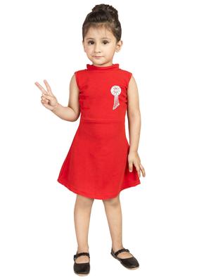 red cotton frock - 15893042 - Standard Image - 4