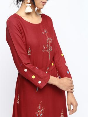 Printed a-line dress - 15893352 - Standard Image - 4