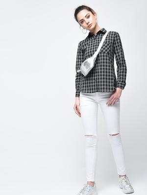 coal black checkered shirt - 15894131 - Standard Image - 4