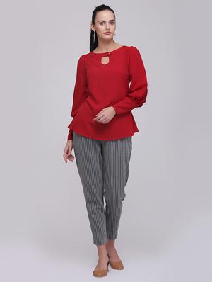 bishop sleeved keyhole front top - 15894264 - Standard Image - 4