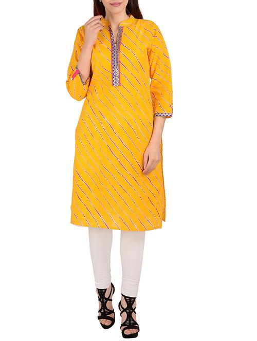 Leheriya straight kurta - 15897050 - Standard Image - 1