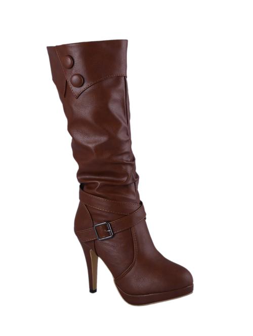 brown knee length boots - 15897237 - Standard Image - 1