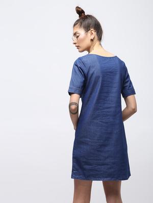 embroidered a-line dress - 15897858 - Standard Image - 4