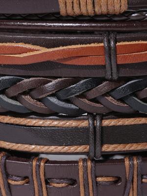 coffee brown leather bracelet - 15899712 - Standard Image - 4