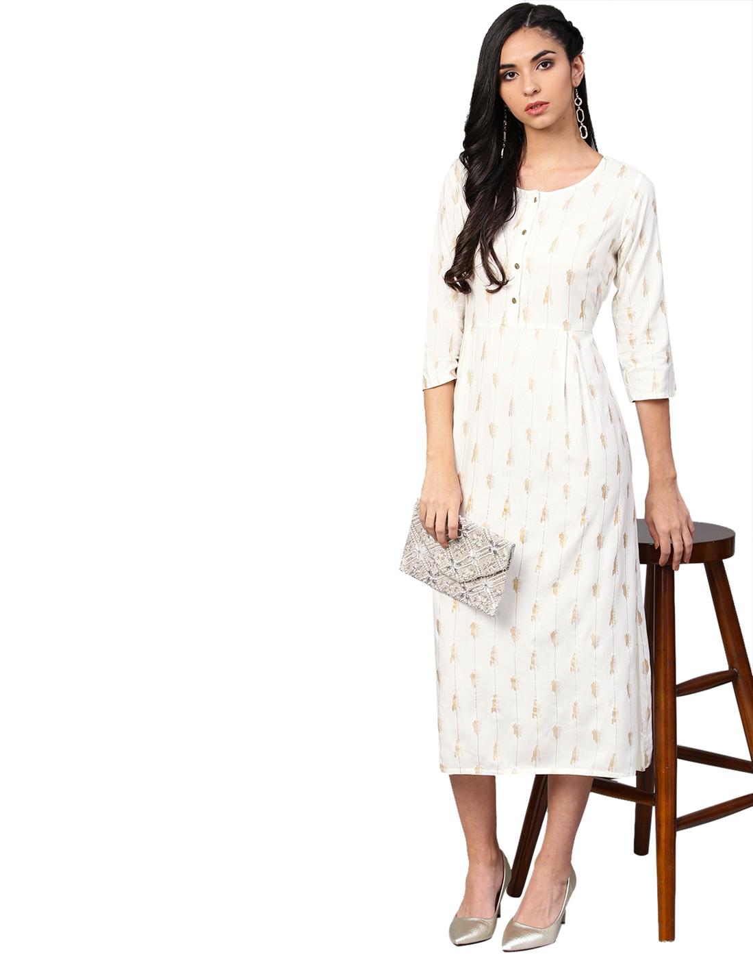 button detail a-line dress - 15900704 - Zoom Image - 4