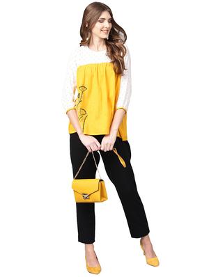 embroidered gather detail top - 15900711 - Standard Image - 4