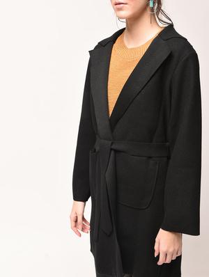 Tie belted blanket coat - 15900951 - Standard Image - 4
