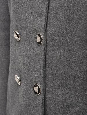 fur collar double breasted coat - 15900956 - Standard Image - 7
