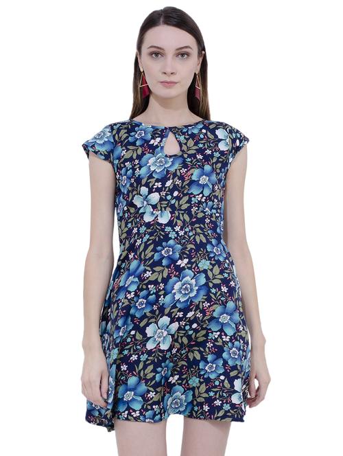 cap sleeved floral flared dress - 15902027 - Standard Image - 1
