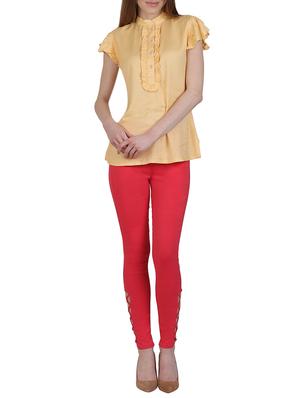 criss-cross mid waist jegging - 15902323 - Standard Image - 4