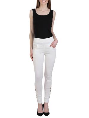 criss-cross detail mid waist jegging - 15902329 - Standard Image - 4