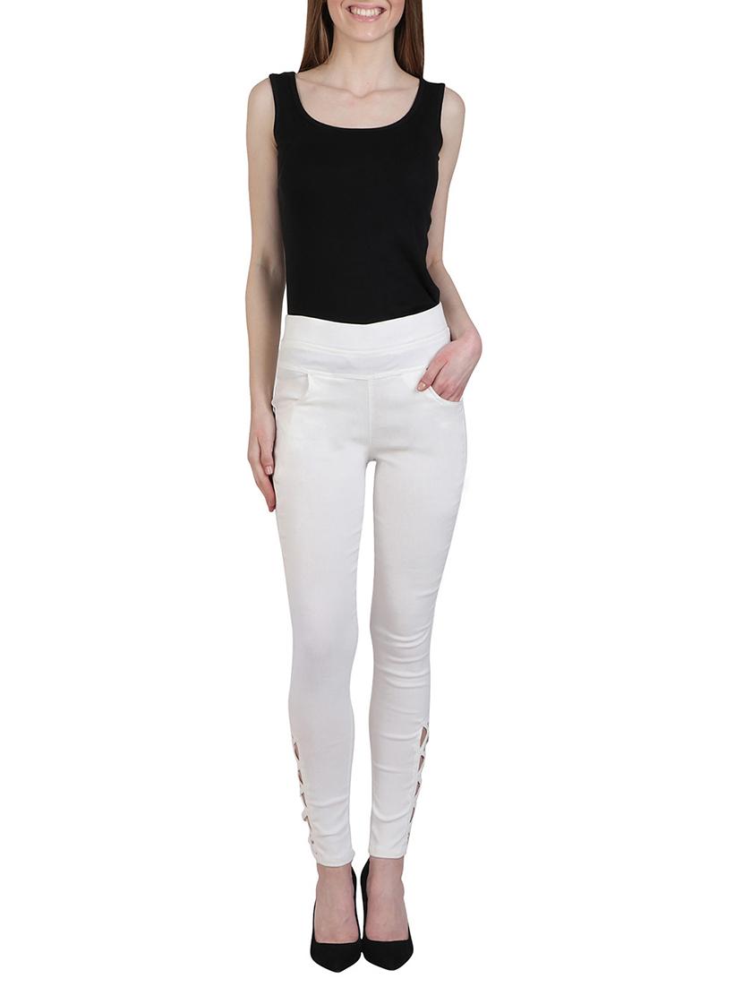 criss-cross detail mid waist jegging - 15902329 - Zoom Image - 4