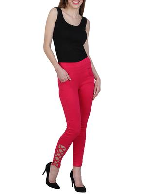 high waist criss-cross detail jegging - 15902335 - Standard Image - 4