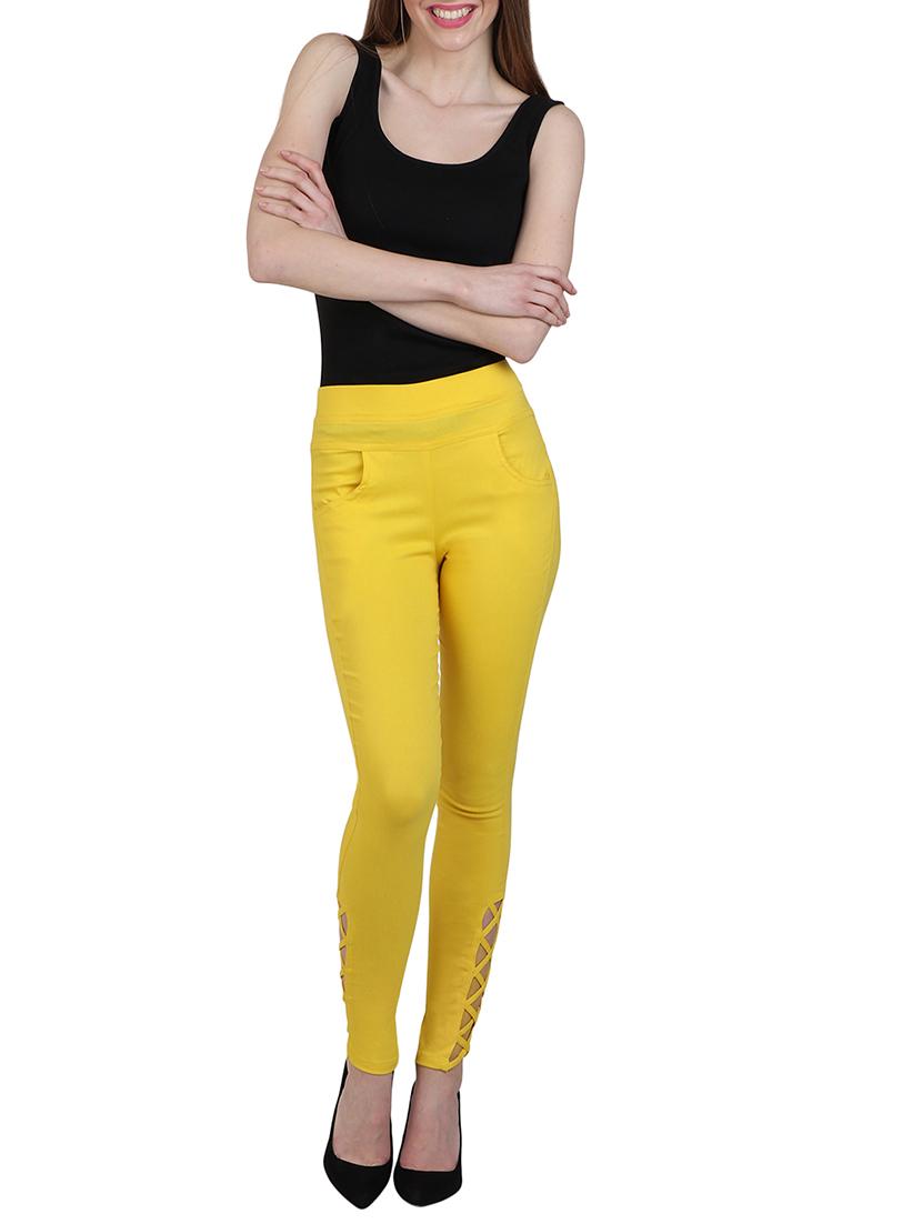 criss-cross detail high waist jegging - 15902352 - Zoom Image - 4