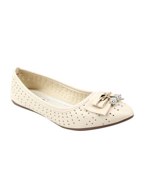 white slip on ballerinas - 15902416 - Standard Image - 1