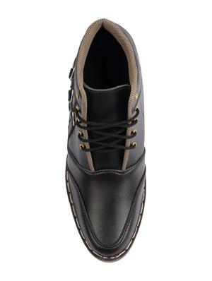 black leatherette high ankle boots - 15902477 - Standard Image - 4