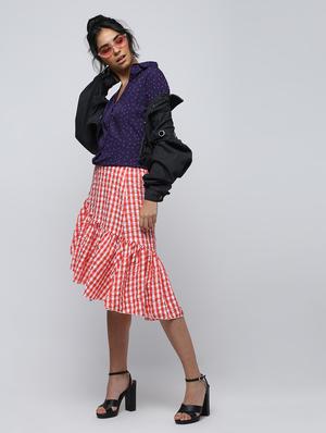 star print curved hem shirt - 15902842 - Standard Image - 4