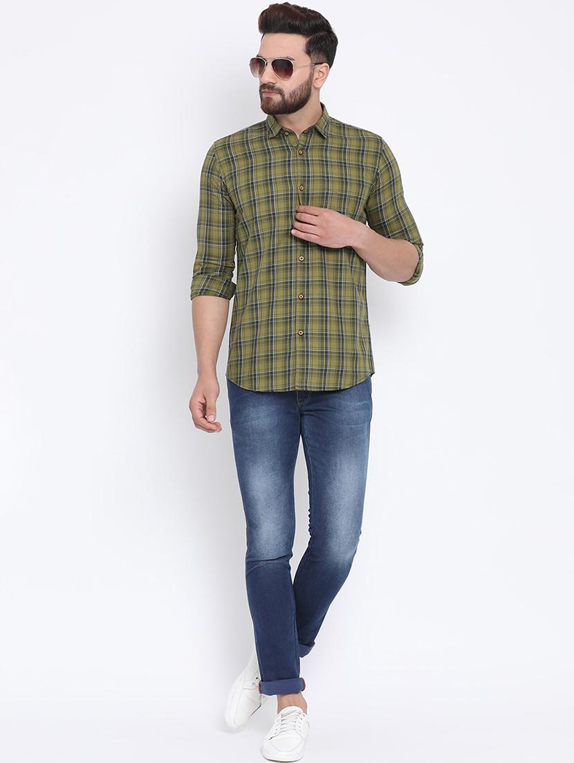 green checkered casual shirt - 15902940 - Zoom Image - 4