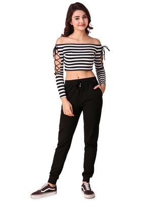 criss cross detail striped crop top - 15903237 - Standard Image - 4