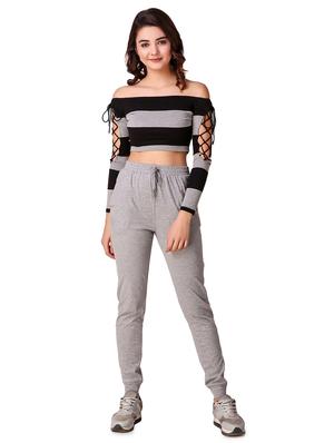 criss cross detail striped crop top - 15903239 - Standard Image - 4