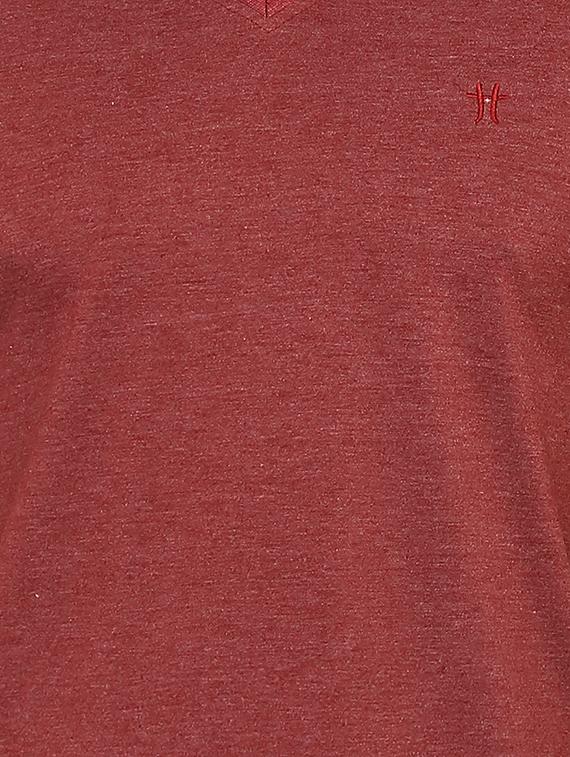 maroon cotton t-shirt - 15903333 - Zoom Image - 4