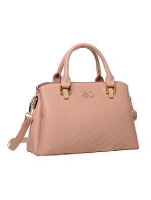 pink leatherette (pu) regular satchel - 15903911 - Standard Image - 4