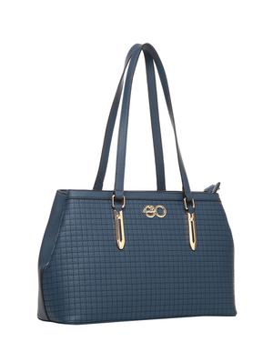 blue leatherette (pu) regular satchel - 15903918 - Standard Image - 4