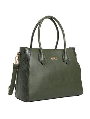 green leatherette (pu) regular satchel - 15903922 - Standard Image - 4