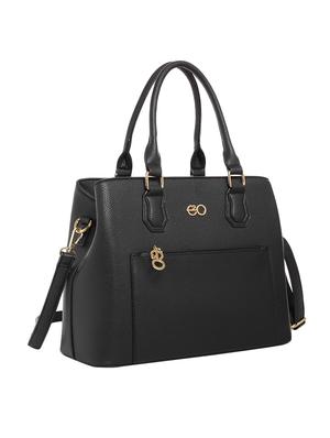 black leatherette (pu) regular satchel - 15903930 - Standard Image - 4