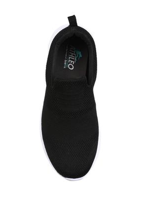 black Fabric slip on sport shoes - 15903978 - Standard Image - 4