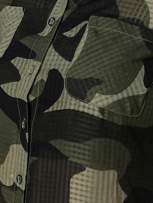 button detail camouflage tunic - 15904159 - Standard Image - 4