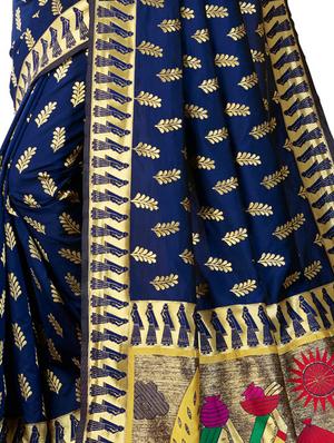 self design banarasi saree with blouse - 15904184 - Standard Image - 4