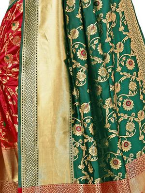self design banarasi saree with blouse - 15904192 - Standard Image - 4