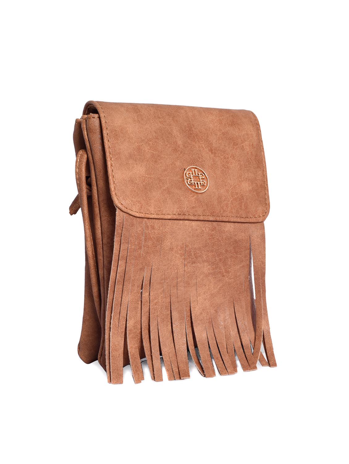 brown leatherette (pu) regular sling bag - 15905314 - Zoom Image - 4