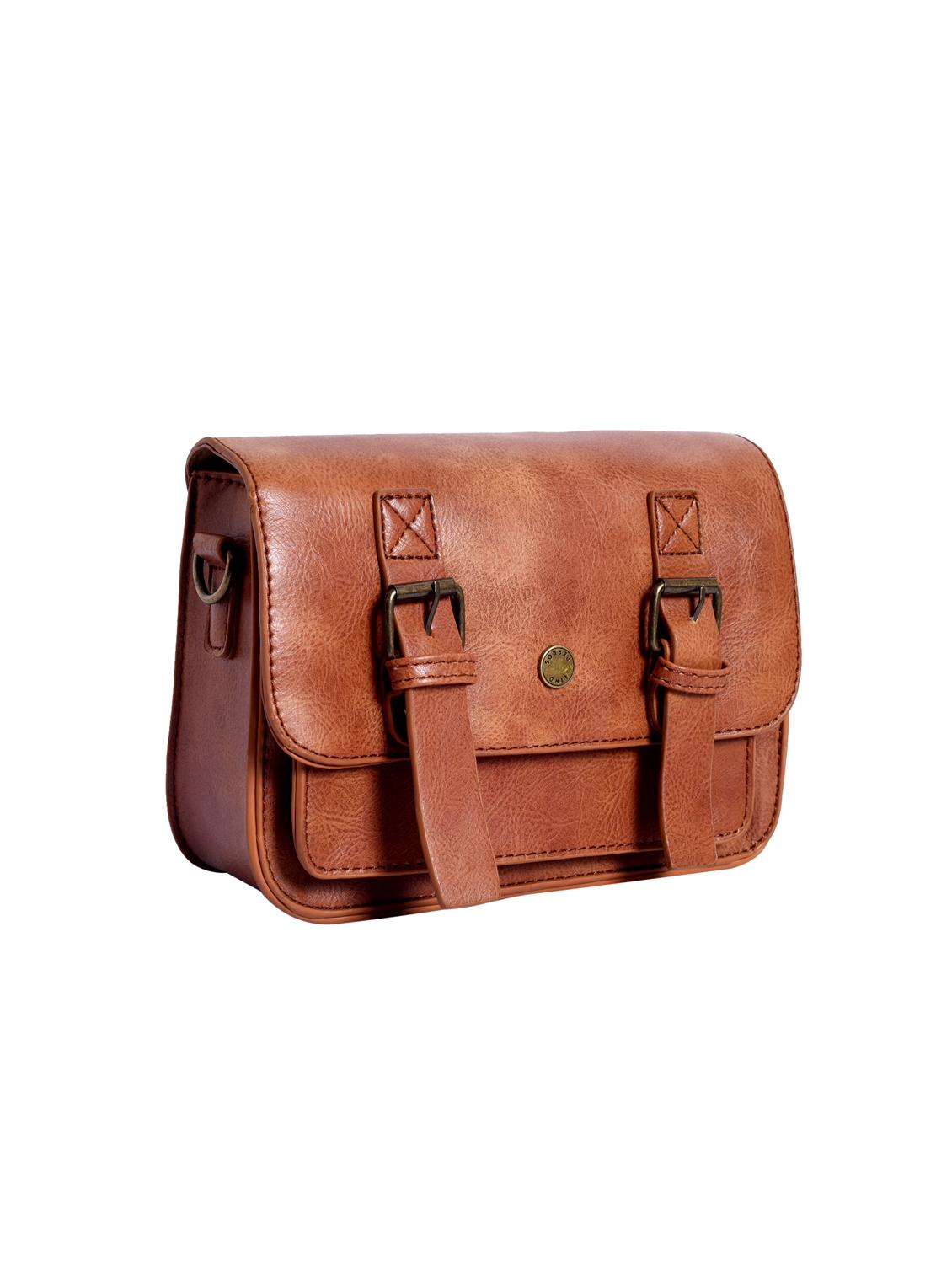 tan leatherette (pu) regular sling bag - 15905525 - Zoom Image - 4