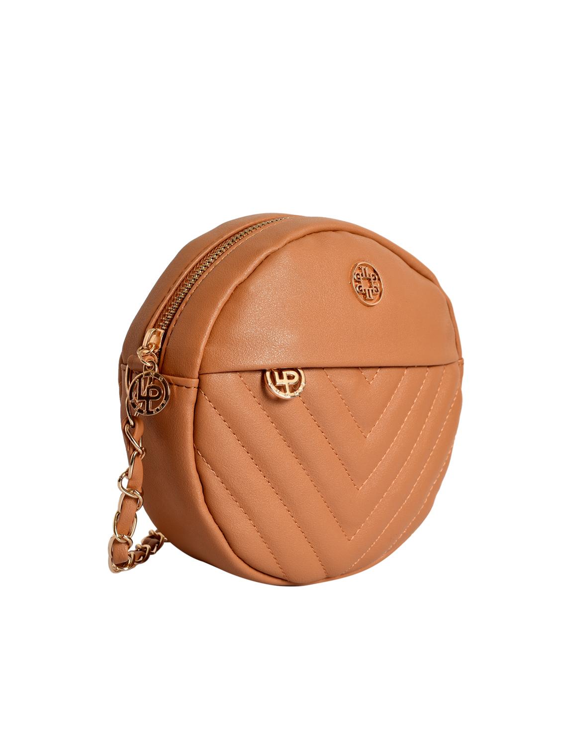 brown leatherette (pu) regular sling bag - 15905586 - Zoom Image - 4