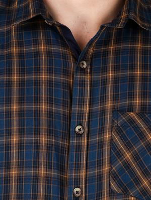 blue checkered casual shirt - 15906638 - Standard Image - 4