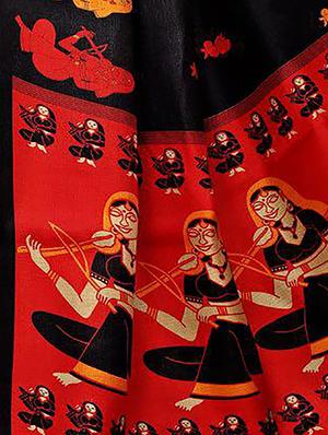 multicolor printed saree combo (set of 2) with blouse - 15907642 - Standard Image - 4