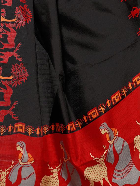 multicolor printed saree combo (set of 2) with blouse - 15907646 - Zoom Image - 7