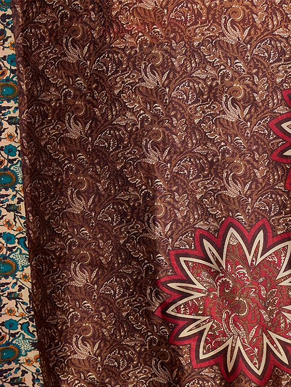 multicolor printed saree combo (set of 2) with blouse - 15907652 - Zoom Image - 4