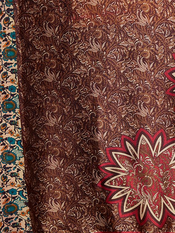 multicolor printed saree combo (set of 2) with blouse - 15907654 - Zoom Image - 4