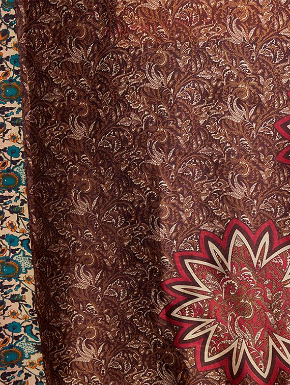 multicolor printed saree combo (set of 2) with blouse - 15907656 - Zoom Image - 4