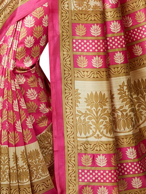 multicolor printed saree combo (set of 2) with blouse - 15907657 - Zoom Image - 4