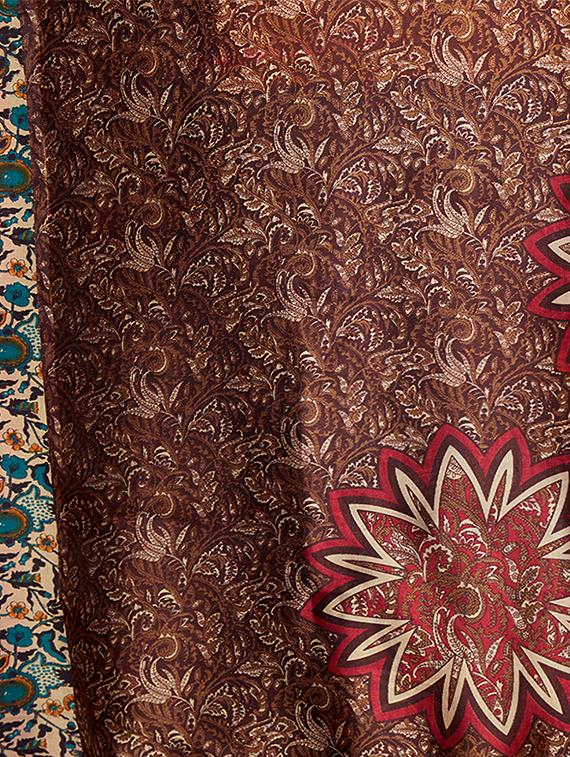 multicolor printed saree combo (set of 2) with blouse - 15907658 - Zoom Image - 4
