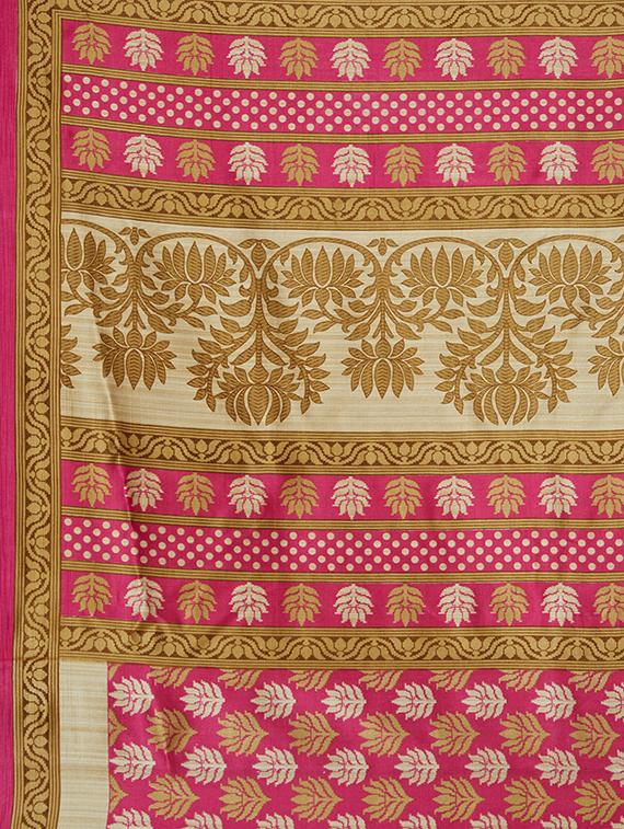 multicolor printed saree combo (set of 2) with blouse - 15907666 - Zoom Image - 4