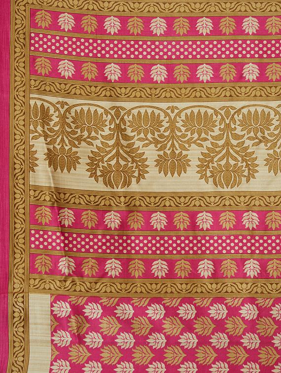 multicolor printed saree combo (set of 2) with blouse - 15907667 - Zoom Image - 4