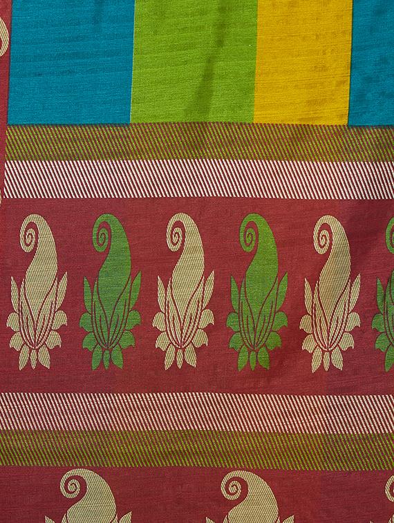 multicolor printed saree combo (set of 2) with blouse - 15907676 - Zoom Image - 4