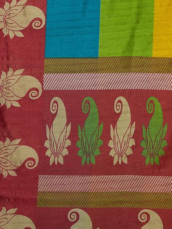 multicolor printed saree combo (set of 2) with blouse - 15907677 - Zoom Image - 4