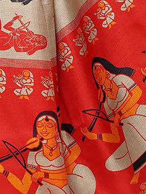 multicolor printed saree combo (set of 2) with blouse - 15907678 - Standard Image - 4